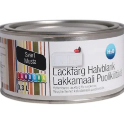 Lakkamaali V 0,33 l puolikiiltävä musta