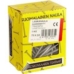 Lankanaula 75 x 2,8 mm 1 kg kuumasinkitty