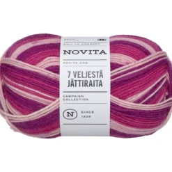 Lanka Novita 150 g 7 Veljestä Jättiraita