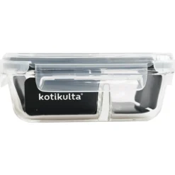 Lasirasia Kotikulta 620 ml jakajalla ja muovikannella