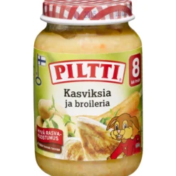 Lastenateria Piltti 190 g Kasviksia ja broileria 8 kk