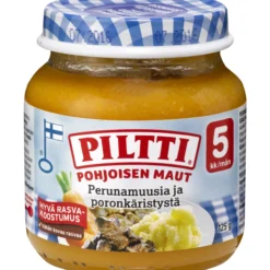 Lastenateria Piltti 125 g Pohjoisen Maut Perunamuusia ja poronkäristystä 5 kk