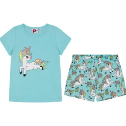 Lasten shortsisetti Peuhu Janea+Rosali Unicorn