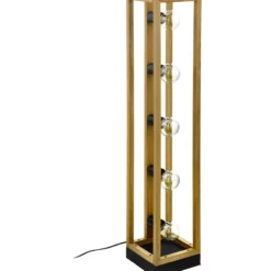 Lattiavalaisin Eglo Blackcrown 1 5xE27 musta/puu