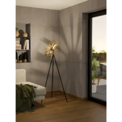 Lattiavalaisin EGLO Castanuelo 40W 50x27x152cm kulta/musta