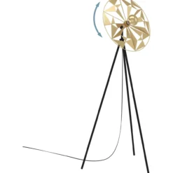 Lattiavalaisin EGLO Castanuelo 40W 50x27x152cm kulta/musta