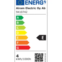 LED-filamenttilamppu C35 840 470lm E14 kirkas