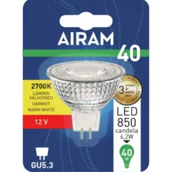 LED-kohdelamppu MR16 6,2 W GU5.3 (12V), 36° 520 lm