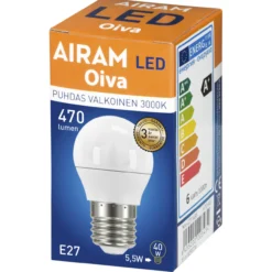 LED-koristelamppu OIVA 4,9W 3000K E27 470lm