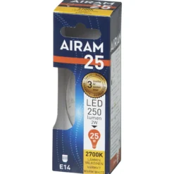 LED-kynttilälamppu kirkas 2,5 W E14 filam. 250 lm 360°