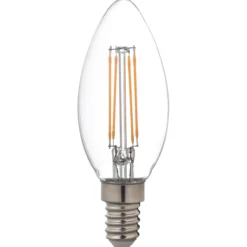 LED-kynttilälamppu kirkas 4,5 W E14 filam. 470 lm 360°