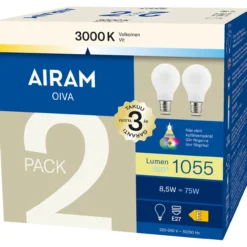 LED-lamppu Airam A60 930 1055 lm E27 FIL 2BX