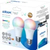 LED-lamppu Airam SmartHome A60 827-865 RGB 806lm E27, 2 kpl