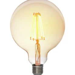 LED-lamppu Airam 3-step amber filamentti globe-125 E27 2200K 630lm