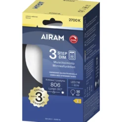 LED-lamppu G95 3-Step 7 W 2700K E27 806 lm