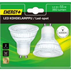 LED-lamppu 345 lm 4000K PAR16 GU10 2 kpl