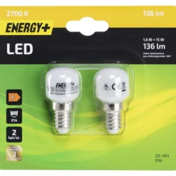 LED-lamppu 136 lm T25 E14 2700 K, 2 kpl