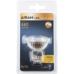 LED-lamppu PAR 16 2,4W GU10 36° kirkas lasi 270lm