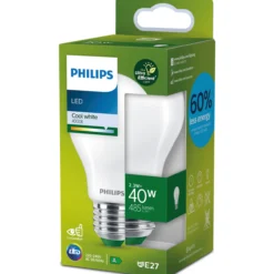 LED-lamppu Philips Ultra Efficient 40 W E27 4000 K huurrettu