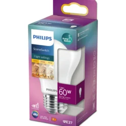 LED-lamppu Philips 60 W E27 huurrettu