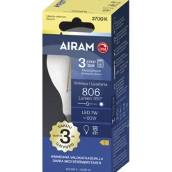LED-lamppu Vakio 3-Step 7 W 2700K E27 806 lm