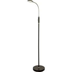LED-lattiavalaisin Aneta Lighting Hero, musta/kromi
