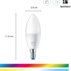 LED-älylamppu Wiz RGB+W 470lm Wi-Fi C37 E14