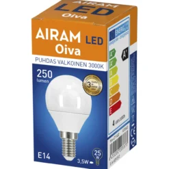 LED-mainoslamppu OIVA 3W 3000K E14 250lm