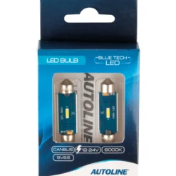 LED-polttimopari Autoline SV8,5 43 mm 6000K Can Blue Tech