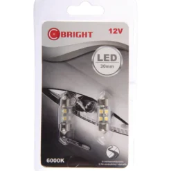 LED-polttimopari C-Bright 12V SV8,5-8 valkoinen (1735, 10W)