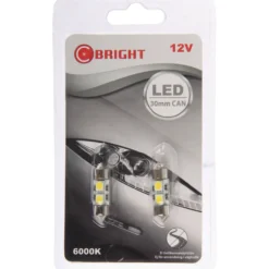 LED-polttimopari C-Bright 12V SV8,5-8 valkoinen