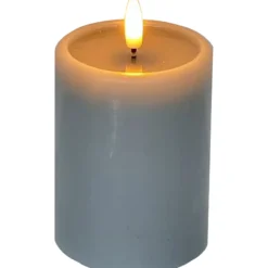 LED-pöytäkynttilä Kotikulta 10 cm harmaa