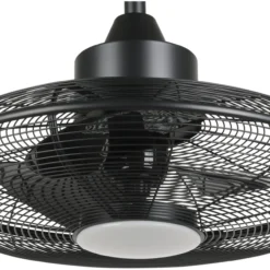 LED-tuuletinvalaisin Eglo Igeldo musta 15 W, IP20