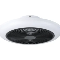 LED-tuuletinvalaisin Eglo Sayulita, valkoinen/harmaa