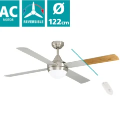 LED-tuuletinvalaisin Eglo Varadero teräs/puu E27 maks. 2 x 7 W, IP20