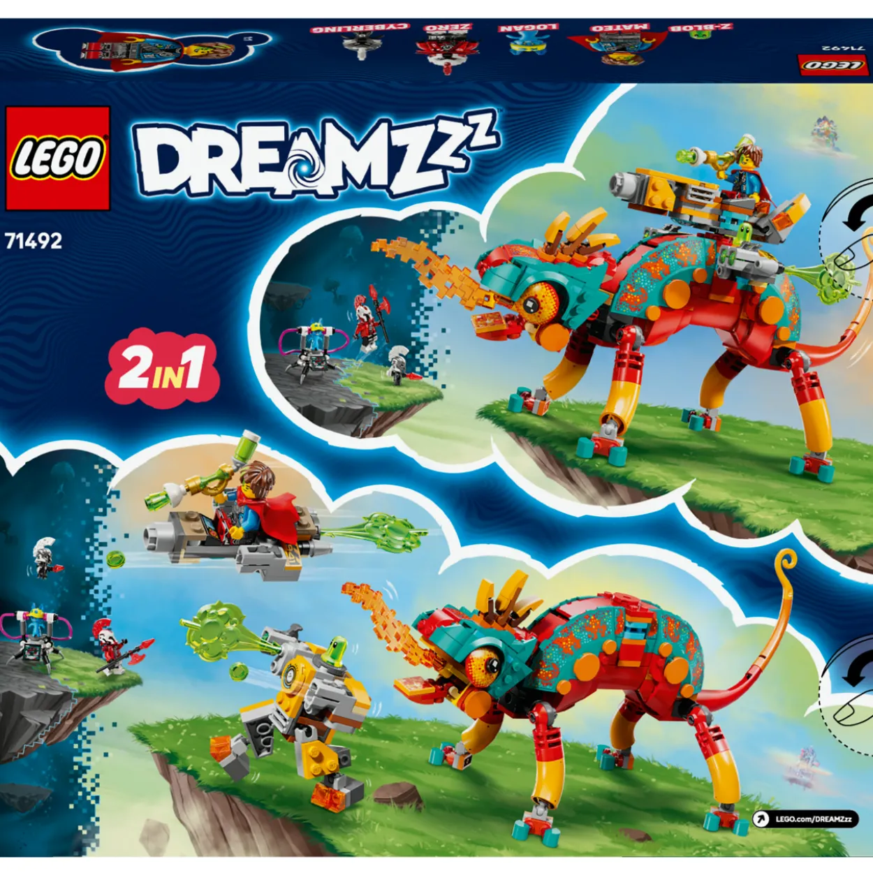 LEGO DREAMZzz 71492 Mateon tulikameleontti
