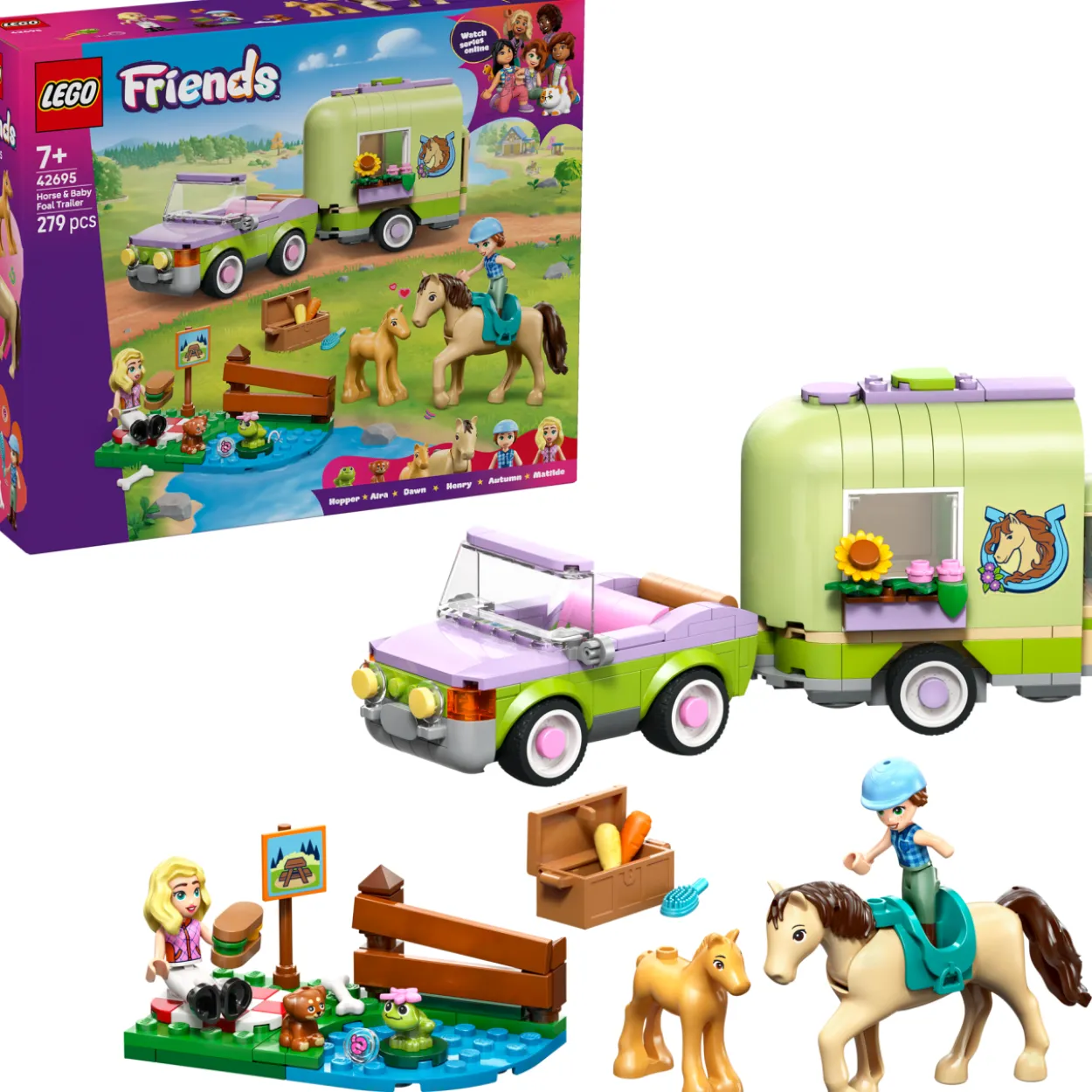 LEGO Friends 42695 Hevosen ja varsan kuljetusvaunu