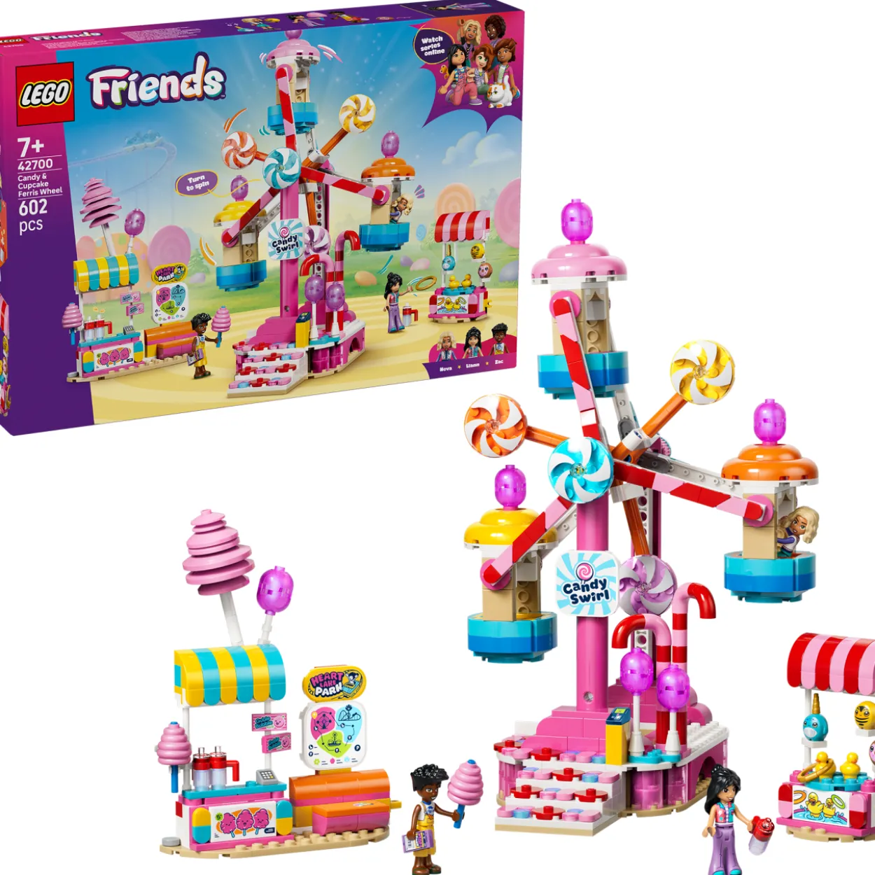 LEGO Friends 42700 Karkkien ja kuppikakkujen koristama maailmanpyörä