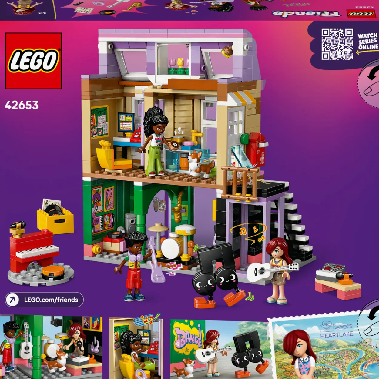 LEGO Friends 42653 Musiikkikauppa ja asunto