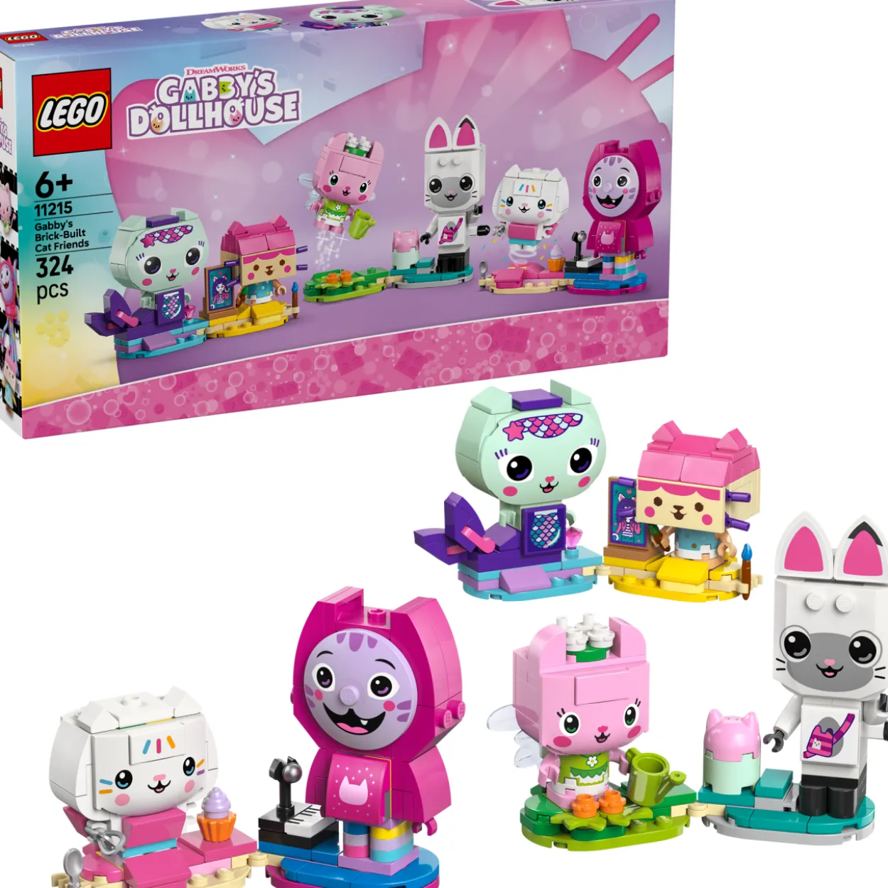 LEGO Gabby's Dollhouse 11215 Gabbyn palikoista rakennettavat kissaystävät
