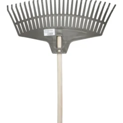 Lehtiharava, leveys 46 cm, puuvarsi