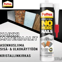 Liimatiivistemassa Crystal 280 ml kirkas