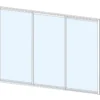 Liukulasiovi 3-os aukkoon 2870 x 2100 mm, valkoinen profiili