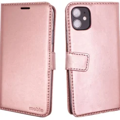 Lompakkolaukku Mobia iPhone 11 ruusukulta