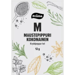 Maustepippuri 12 g, kokonainen