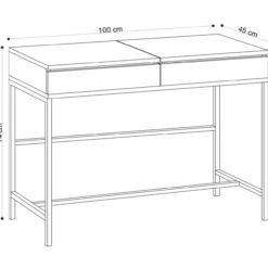 Meikkipöytä Chic Home 100 x 45 x 74 cm Linnea