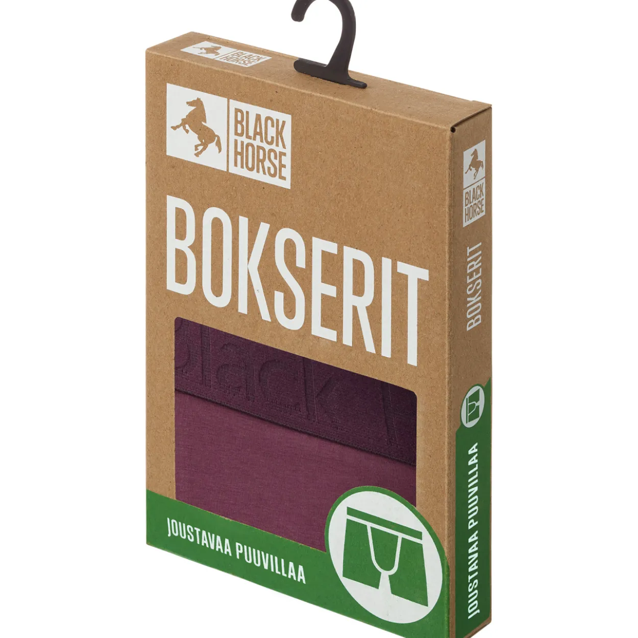 Miesten bokserit Black Horse Dark Maroon