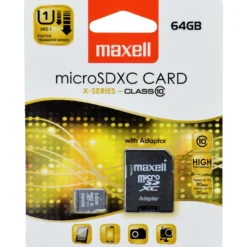 Muistikortti Maxell Micro SDXC 64GB + Adapteri