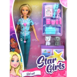Muotinukke Star Girls eläinlääkäri