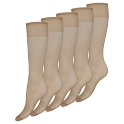 Naisten polvisukat Pola 20 den beige 5 pr/pkt
